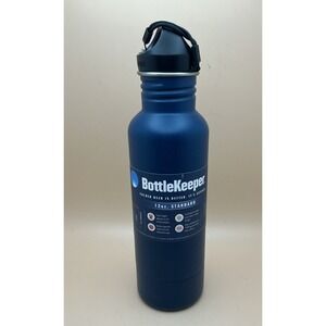BottleKeeper Stainless Steel Standard Size 12oz Blue Beer Bottle Holder NWOT